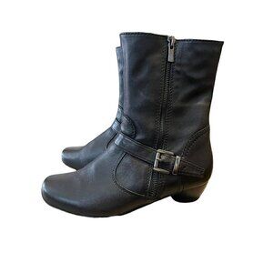 Women's Ziera Black Boots, Size 37, US 6.